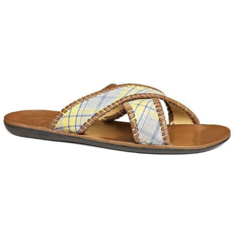 Jack Rogers Kane Sandal in Yellow Plaid 11